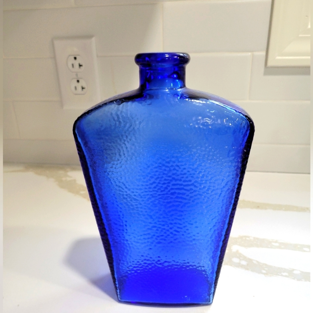 Textured Cobalt Blue Bottle